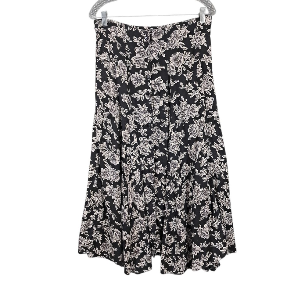 Vintage Y2K Whimsical Boho Fairy Floral Hippie Skirt Flowy Medium Button Down‎